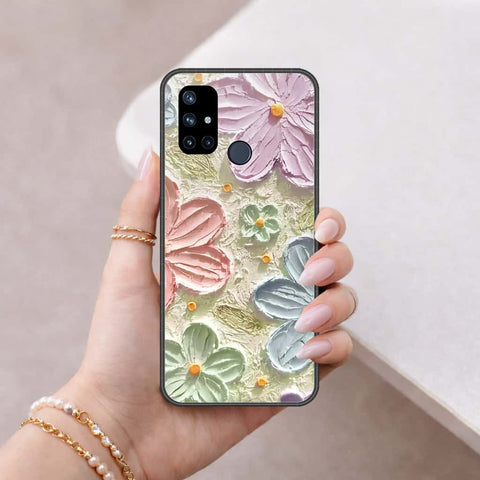 OnePlus Nord N10 Cover - Floral Series 4 - HQ Ultra Shine Premium Infinity Glass Soft Silicon Borders Case