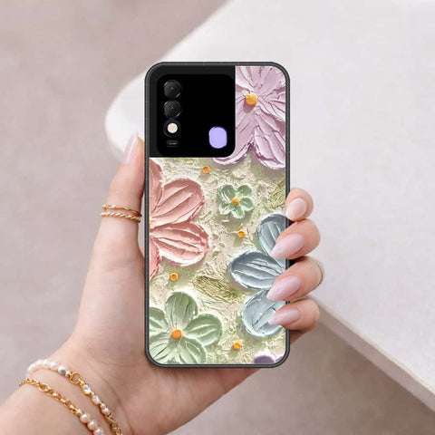 Tecno Spark 8 Cover - Floral Series 4 - HQ Ultra Shine Premium Infinity Glass Soft Silicon Borders Case