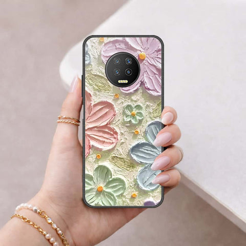 Infinix Note 7 Cover - Floral Series 4 - HQ Ultra Shine Premium Infinity Glass Soft Silicon Borders Case