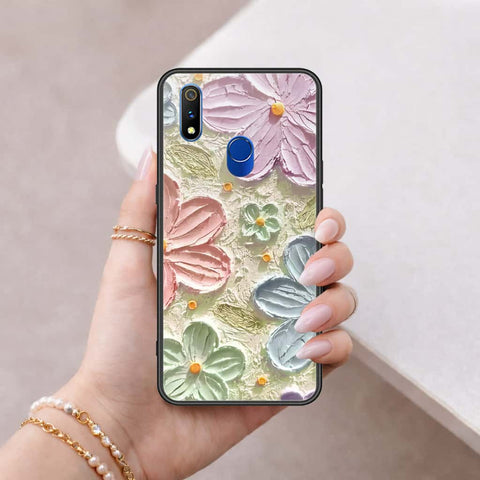 Realme 3 Pro Cover - Floral Series 4 - HQ Ultra Shine Premium Infinity Glass Soft Silicon Borders Case