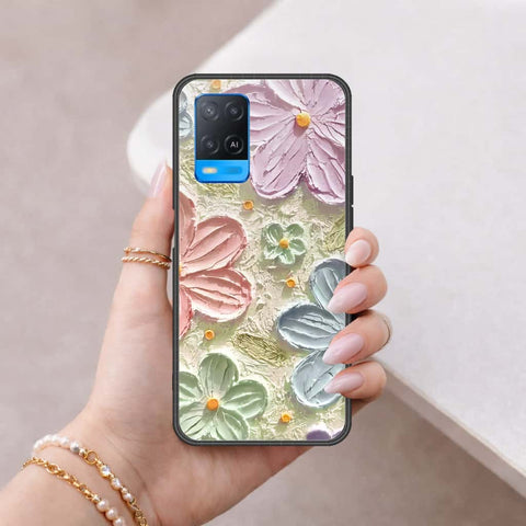 Oppo A54 4G Cover - Floral Series 4 - HQ Ultra Shine Premium Infinity Glass Soft Silicon Borders Case