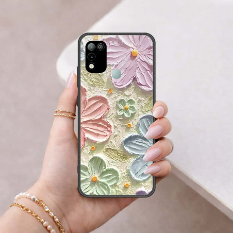 Infinix Hot 10 Play Cover - Floral Series 4 - HQ Ultra Shine Premium Infinity Glass Soft Silicon Borders Case