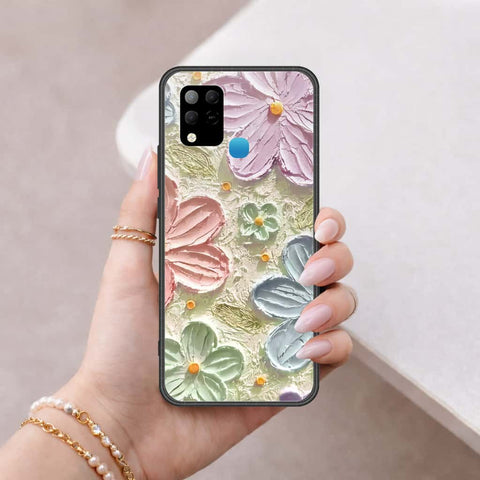Infinix Hot 10s Cover - Floral Series 4 - HQ Ultra Shine Premium Infinity Glass Soft Silicon Borders Case