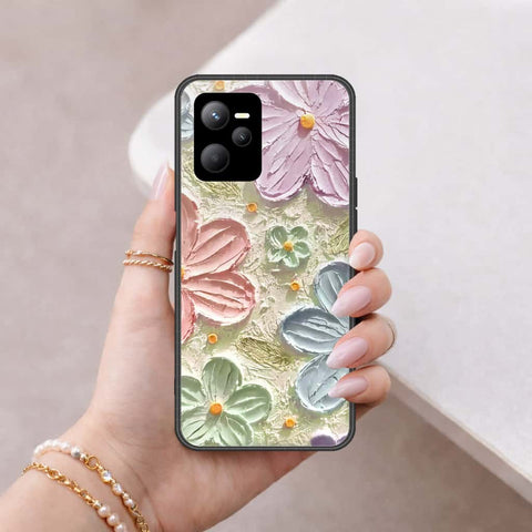 Realme V25 Cover - Floral Series 4 - HQ Ultra Shine Premium Infinity Glass Soft Silicon Borders Case