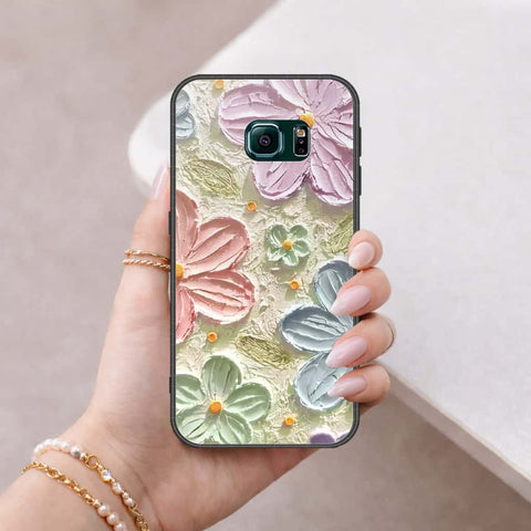 Samsung Galaxy S6 Edge Plus Cover - Floral Series 4 - HQ Ultra Shine Premium Infinity Glass Soft Silicon Borders Case