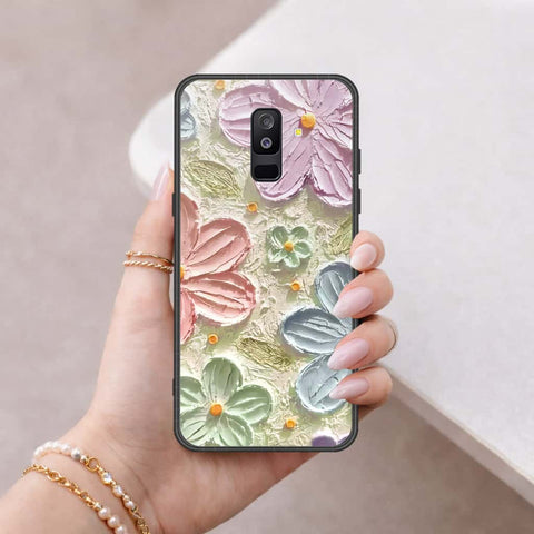 Samsung Galaxy A6 Plus 2018 Cover - Floral Series 4 - HQ Ultra Shine Premium Infinity Glass Soft Silicon Borders Case