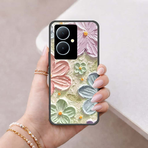 Vivo Y78 Plus 5G Cover - Floral Series 4 - HQ Ultra Shine Premium Infinity Glass Soft Silicon Borders Case
