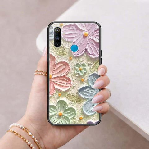 Realme 5s Cover - Floral Series 4 - HQ Ultra Shine Premium Infinity Glass Soft Silicon Borders Case