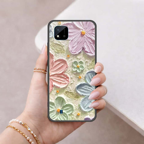 Realme C20 Cover - Floral Series 4 - HQ Ultra Shine Premium Infinity Glass Soft Silicon Borders Case