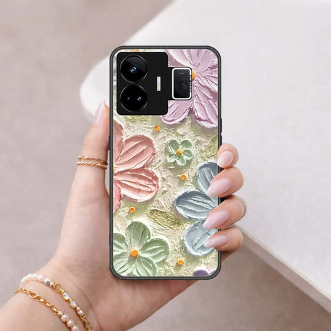 Realme GT Neo 5 Cover - Floral Series 4 - HQ Ultra Shine Premium Infinity Glass Soft Silicon Borders Case