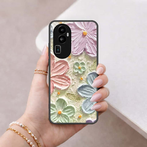 Oppo Reno 10 Pro Plus Cover - Floral Series 4 - HQ Ultra Shine Premium Infinity Glass Soft Silicon Borders Case