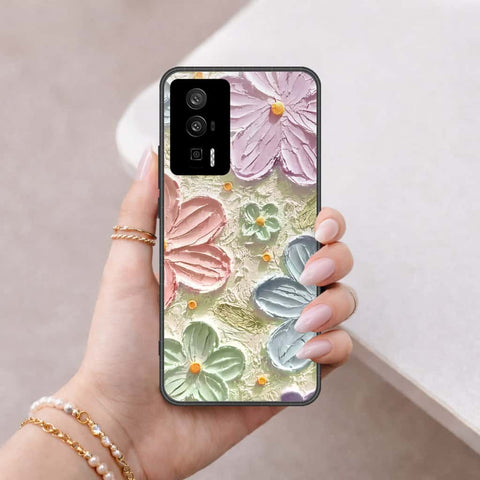 Xiaomi Poco F5 Pro Cover - Floral Series 4 - HQ Ultra Shine Premium Infinity Glass Soft Silicon Borders Case