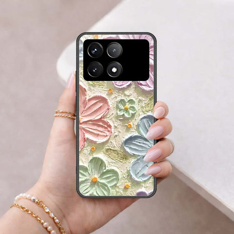 Xiaomi Poco F6 Pro Cover - Floral Series 4 - HQ Ultra Shine Premium Infinity Glass Soft Silicon Borders Case