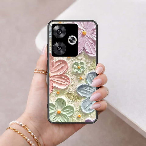 Xiaomi Poco F6 Cover - Floral Series 4 - HQ Ultra Shine Premium Infinity Glass Soft Silicon Borders Case