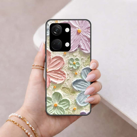 OnePlus Nord 3 Cover - Floral Series 4 - HQ Ultra Shine Premium Infinity Glass Soft Silicon Borders Case