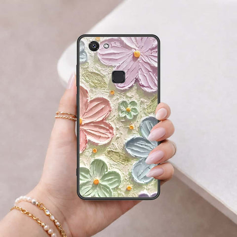 Vivo V7 Cover - Floral Series 4 - HQ Ultra Shine Premium Infinity Glass Soft Silicon Borders Case