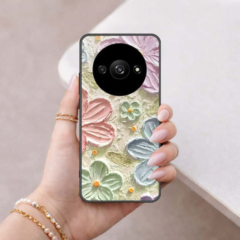 Xiaomi Redmi A3x Cover - Floral Series 4 - HQ Ultra Shine Premium Infinity Glass Soft Silicon Borders Case