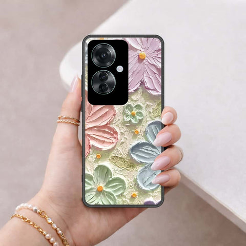 Oppo Reno 11F 5G Cover - Floral Series 4 - HQ Ultra Shine Premium Infinity Glass Soft Silicon Borders Case
