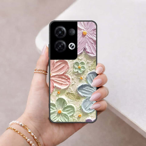 Oppo Reno 8 Pro Plus Cover - Floral Series 4 - HQ Ultra Shine Premium Infinity Glass Soft Silicon Borders Case
