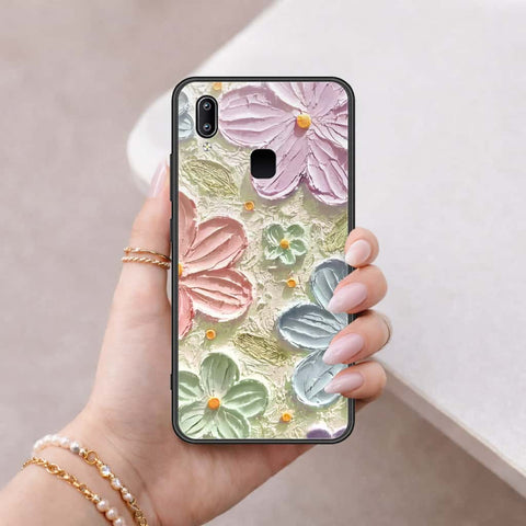 Vivo V9 Youth Cover - Floral Series 4 - HQ Ultra Shine Premium Infinity Glass Soft Silicon Borders Case