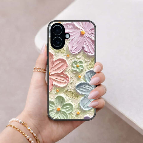 iPhone 17 - Floral Series 4 - HQ Ultra Shine Premium Infinity Glass Soft Silicon Borders Case