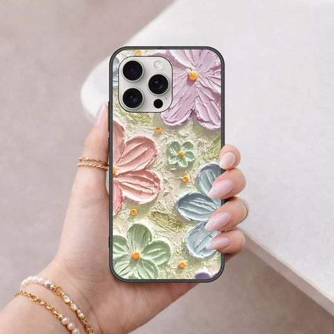 iPhone 16 Pro - Floral Series 4 - HQ Ultra Shine Premium Infinity Glass Soft Silicon Borders Case
