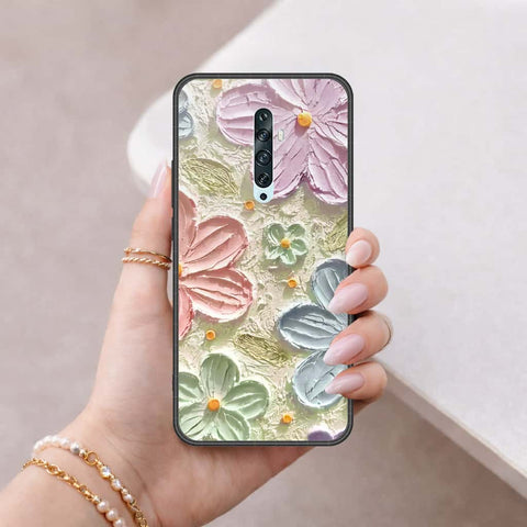 Oppo Reno 2 Cover - Floral Series 4 - HQ Ultra Shine Premium Infinity Glass Soft Silicon Borders Case