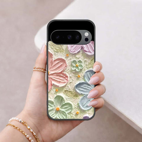 Google Pixel 10 Pro Cover - Floral Series 4 - HQ Ultra Shine Premium Infinity Glass Soft Silicon Borders Case