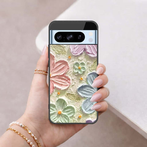 Google Pixel 8 Pro Cover - Floral Series 4 - HQ Ultra Shine Premium Infinity Glass Soft Silicon Borders Case