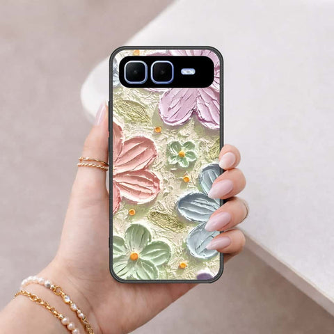 Infinix Smart 10 Plus Cover - Floral Series 4 - HQ Ultra Shine Premium Infinity Glass Soft Silicon Borders Case