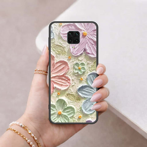 Xiaomi Redmi Note 9 Pro Cover - Floral Series 4 - HQ Ultra Shine Premium Infinity Glass Soft Silicon Borders Case