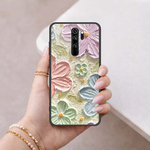 Xiaomi Redmi Note 8 Pro Cover - Floral Series 4 - HQ Ultra Shine Premium Infinity Glass Soft Silicon Borders Case