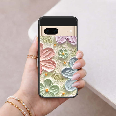 Google Pixel 7 Cover - Floral Series 4 - HQ Ultra Shine Premium Infinity Glass Soft Silicon Borders Case