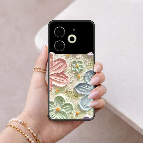Tecno Pova 6 Cover - Floral Series 4 - HQ Ultra Shine Premium Infinity Glass Soft Silicon Borders Case