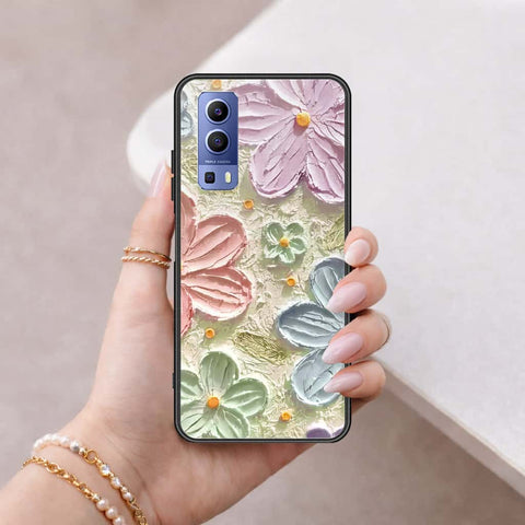 Vivo Y52 5G Cover - Floral Series 4 - HQ Ultra Shine Premium Infinity Glass Soft Silicon Borders Case