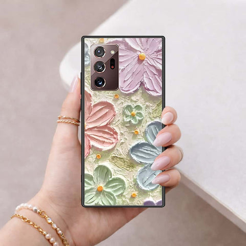 Samsung Galaxy Note 20 Ultra Cover - Floral Series 4 - HQ Ultra Shine Premium Infinity Glass Soft Silicon Borders Case