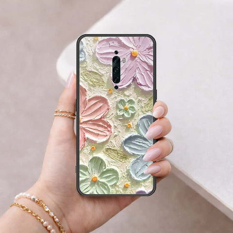 Oppo Reno 2F Cover - Floral Series 4 - HQ Ultra Shine Premium Infinity Glass Soft Silicon Borders Case