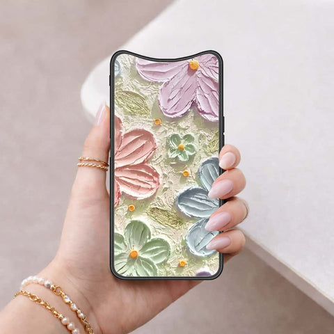 Oppo Find X Cover - Floral Series 4 - HQ Ultra Shine Premium Infinity Glass Soft Silicon Borders Case