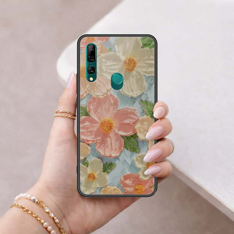 Huawei Y9 Prime 2019 Cover - Floral Series 4 - HQ Ultra Shine Premium Infinity Glass Soft Silicon Borders Case