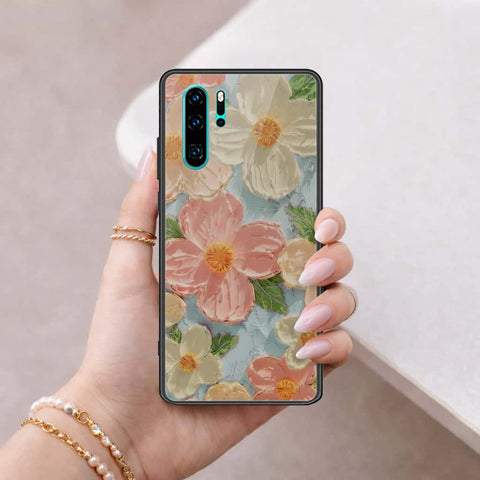Huawei P30 Pro Cover - Floral Series 4 - HQ Ultra Shine Premium Infinity Glass Soft Silicon Borders Case