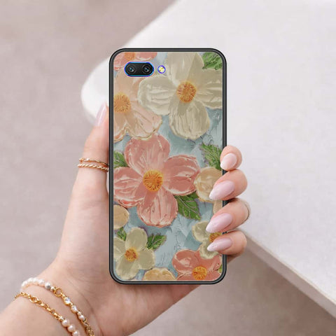 Huawei Honor 10 Cover - Floral Series 4 - HQ Ultra Shine Premium Infinity Glass Soft Silicon Borders Case