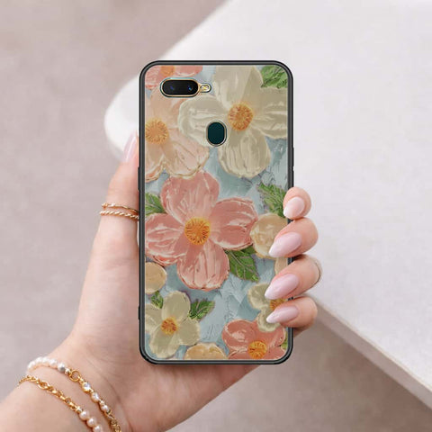 Oppo A12s Cover - Floral Series 4 - HQ Ultra Shine Premium Infinity Glass Soft Silicon Borders Case