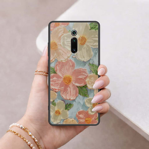 Xiaomi Mi 9T Pro Cover - Floral Series 4 - HQ Ultra Shine Premium Infinity Glass Soft Silicon Borders Case