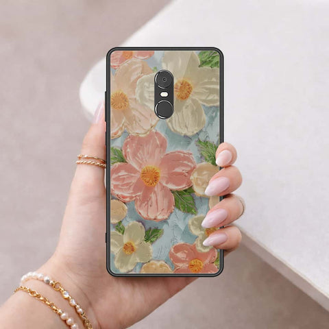 Xiaomi Redmi Note 4 / 4X Cover - Floral Series 4 - HQ Ultra Shine Premium Infinity Glass Soft Silicon Borders Case