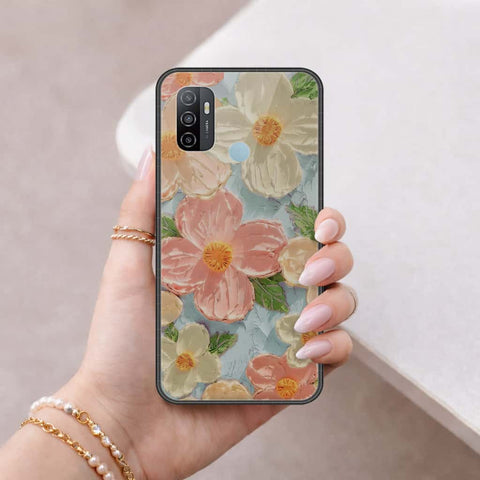 Oppo A53s Cover - Floral Series 4 - HQ Ultra Shine Premium Infinity Glass Soft Silicon Borders Case