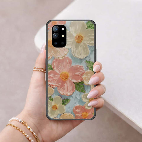 OnePlus 9R Cover - Floral Series 4 - HQ Ultra Shine Premium Infinity Glass Soft Silicon Borders Case