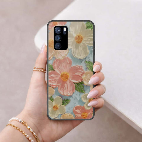 Oppo Reno 6 Pro 5G Cover - Floral Series 4 - HQ Ultra Shine Premium Infinity Glass Soft Silicon Borders Case