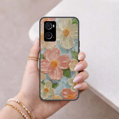 Oppo A36 Cover - Floral Series 4 - HQ Ultra Shine Premium Infinity Glass Soft Silicon Borders Case