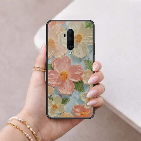 OnePlus 7T Pro Cover - Floral Series 4 - HQ Ultra Shine Premium Infinity Glass Soft Silicon Borders Case
