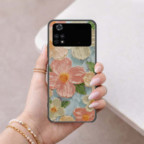 Xiaomi Poco M4 Pro Cover - Floral Series 4 - HQ Ultra Shine Premium Infinity Glass Soft Silicon Borders Case